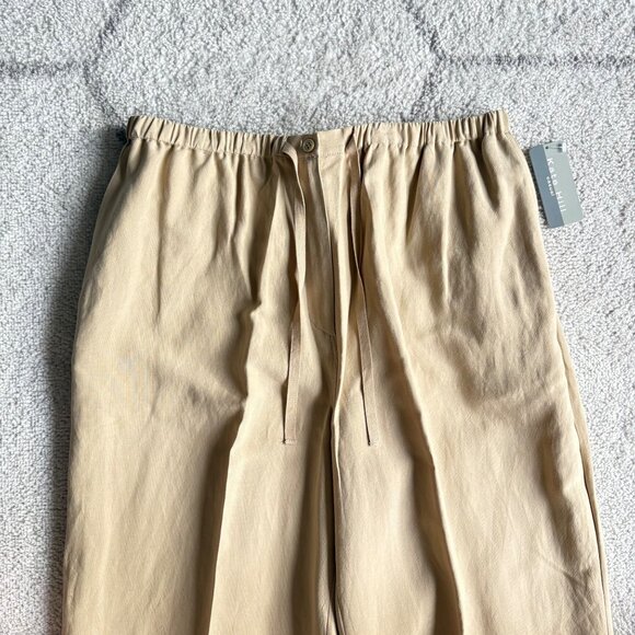 NWT Kate Hill Tan/Beige Silk Linen Luxury Blend 2-Piece Set Jacket & Pants Sz 10 - Picture 13 of 15
